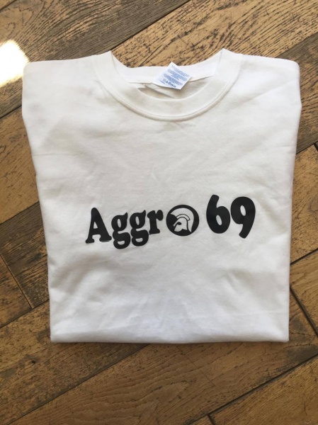 Aggro 69 Trojan Head (White & Black)